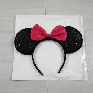 Rose Pink Sparkly Minnie Mouse Ears
